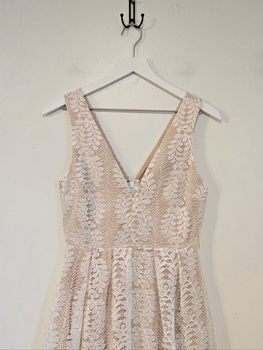 Lulus All My Heart Skater Mini Dress White Lace Bridal Summer Graduation Small - Picture 6 of 9